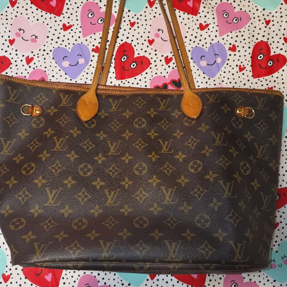 Louis Vuitton Dark Brown Monogram Tote NEVERFUL MM